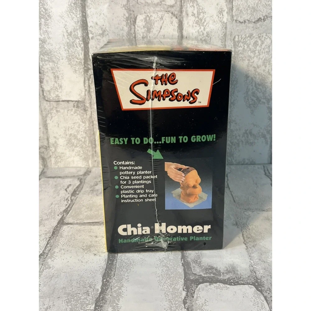 The Simpsons Homer Simpson Chia Pet Collectible Decorative Planter ~ New Sealed